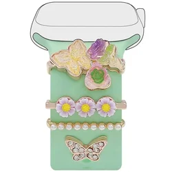 Elegant Fashion Strap with Decorative Ring and Diamond Ornament Bracelet for Watch Band Accessories (K04 - 4)