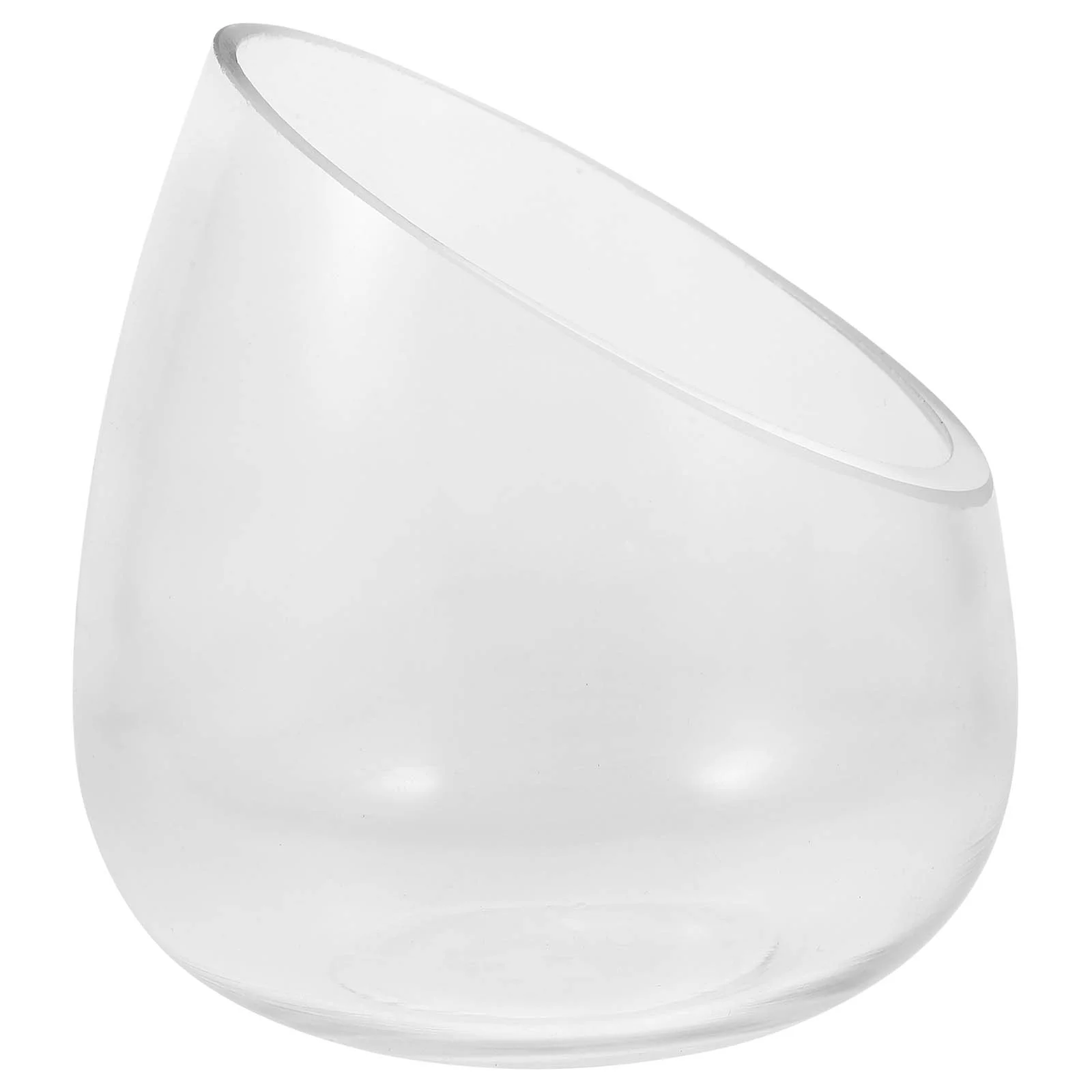

Slanted Glass Vase Large Garden Planters Outdoor Clear Flower Arrangement Container Floral Art Holder Animal Small Pots Sale