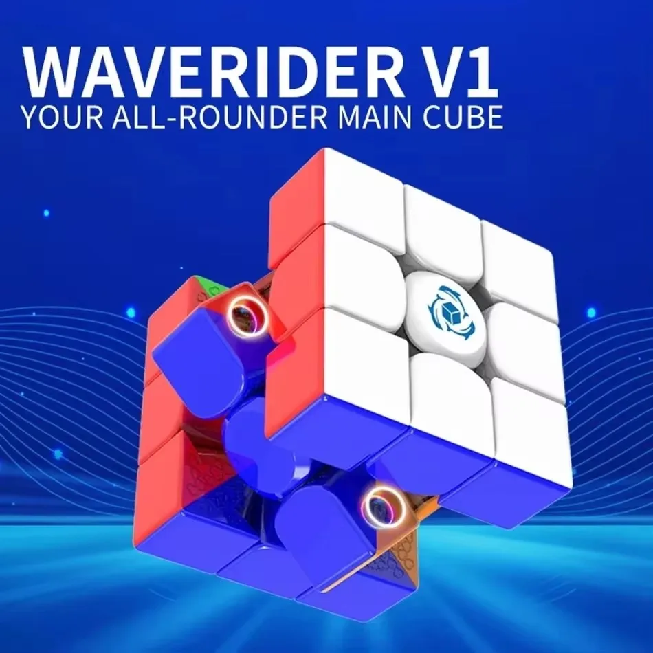 HaiTun Waverider V1 3x3 Magnetic Cube Stickerless Professional Speed Dolphin Magic Cube for Competition Puzzle Cubo Magico Gifts 6