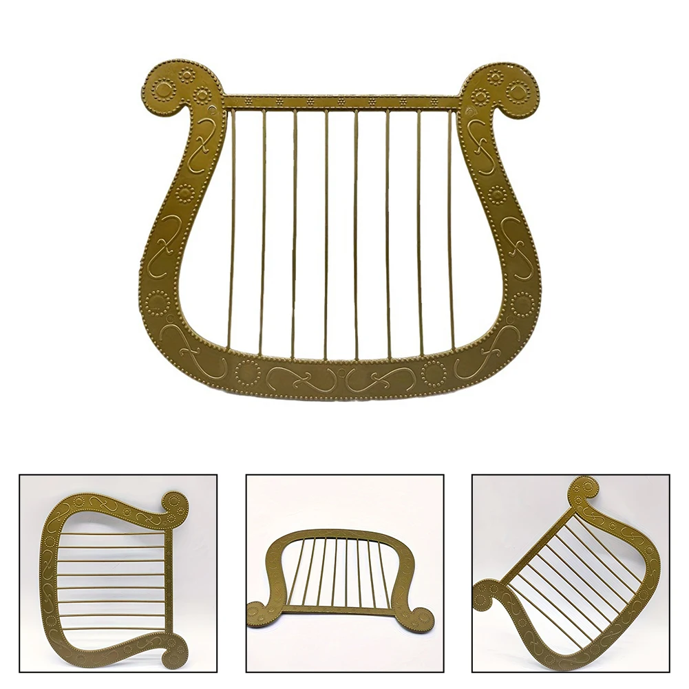Model Harp Plastic Harp Halloween Costume ForCostume Halloween Angel Theme Party Dress Up Simulated Model MusicalInstrument