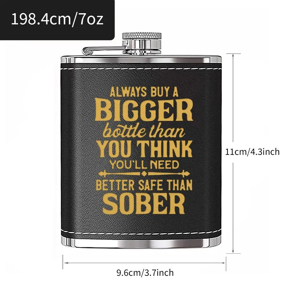 7온스 스테인리스 스틸 힙 플라스크 “Always Buy A...”, 남성 신랑 들러리를 위한 재미있는 선물, 누수 방지 휴대용 크리스마스 발렌타인데이 선물
