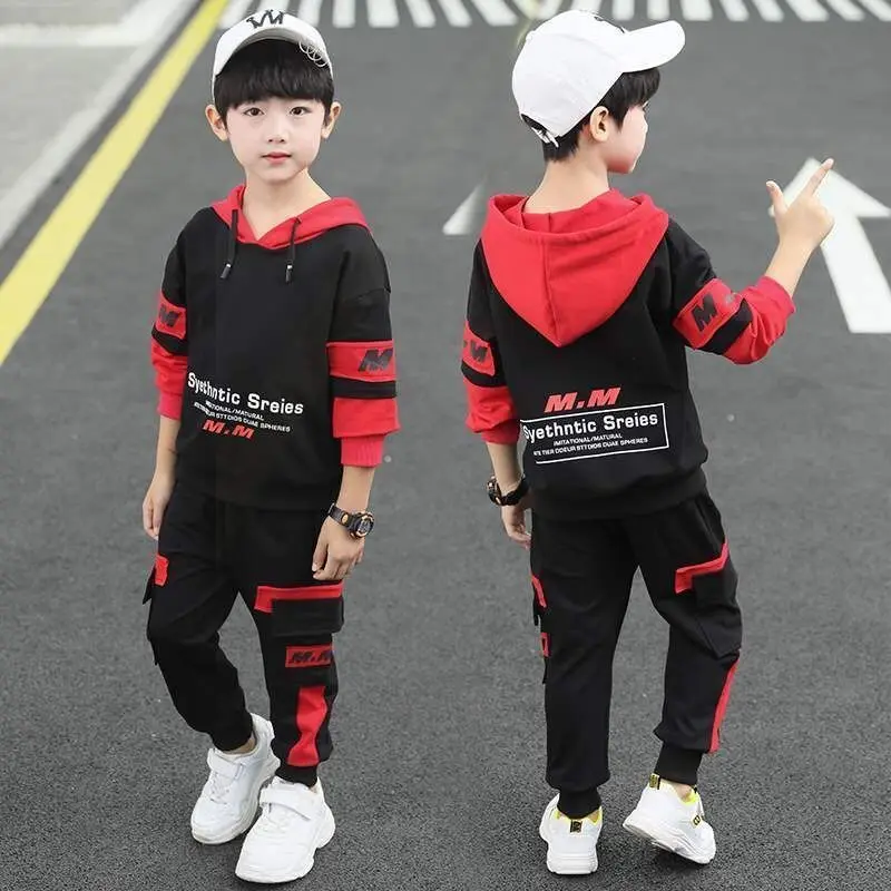 

Spring Autumn Teen Boys Clothing Sets Fashion Hoodie Jackets + Pants Sports Childrens Clothes Kids Tracksuit 5 6 8 10 12 Years