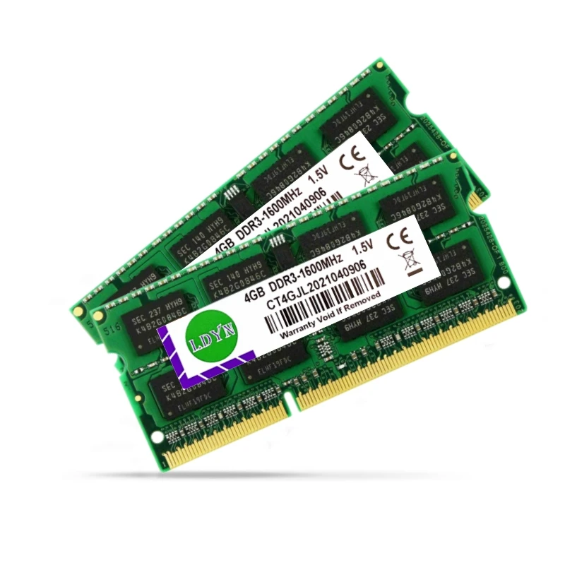 DDR3 DDR3L 4GB 8GB 16GB Laptop Ram 1066mhz 1333mhz 1600Mhz 1866Mhz