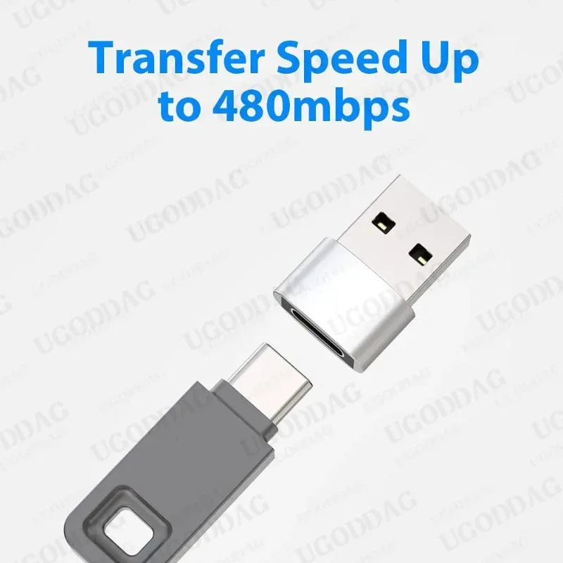 USB Type-C Male to Female Charging and Data Transfer Adapter