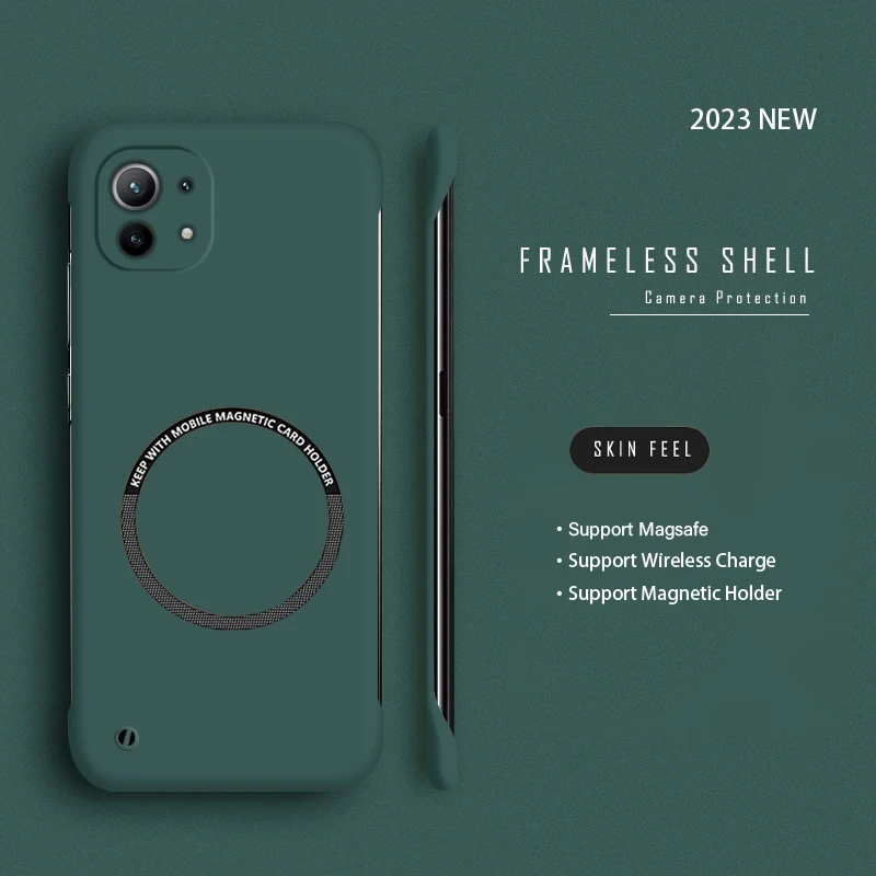 Matte Thin Frameless Magnetic Phone Case with Magsafe Compatibility