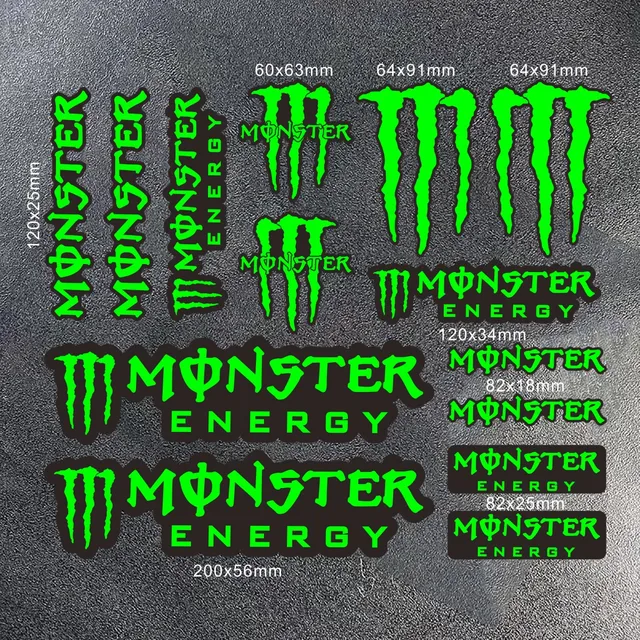 Wicked Parts Monster Energy Sticker Decal Sheet - 14PC India