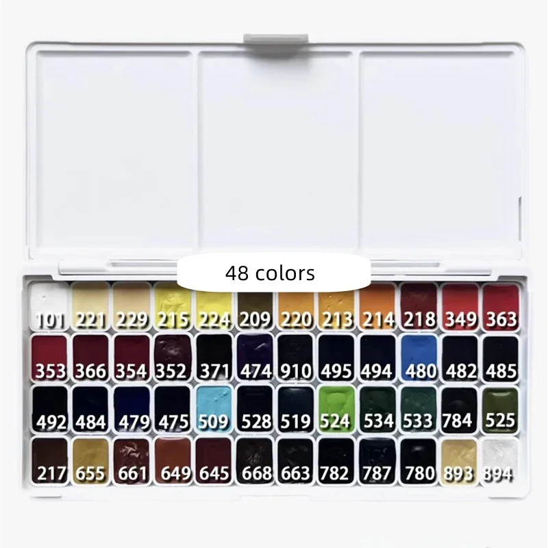 Schmincke Master Mini Watercolor Paint Sample 1ml Handmand 24/36/48 Colors Original Water Color for Painting Art Suppliers