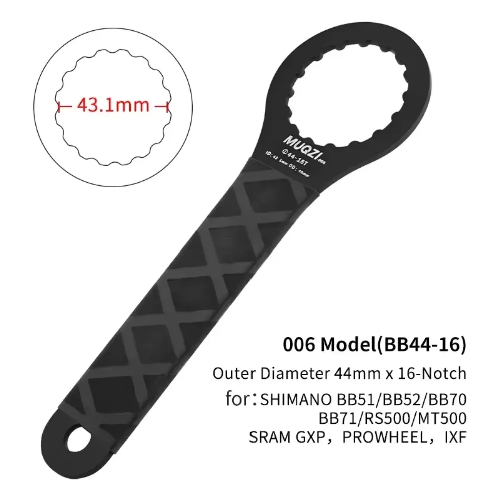 Durable Aluminum Alloy Soft Grip Bottom Bracket Wrench