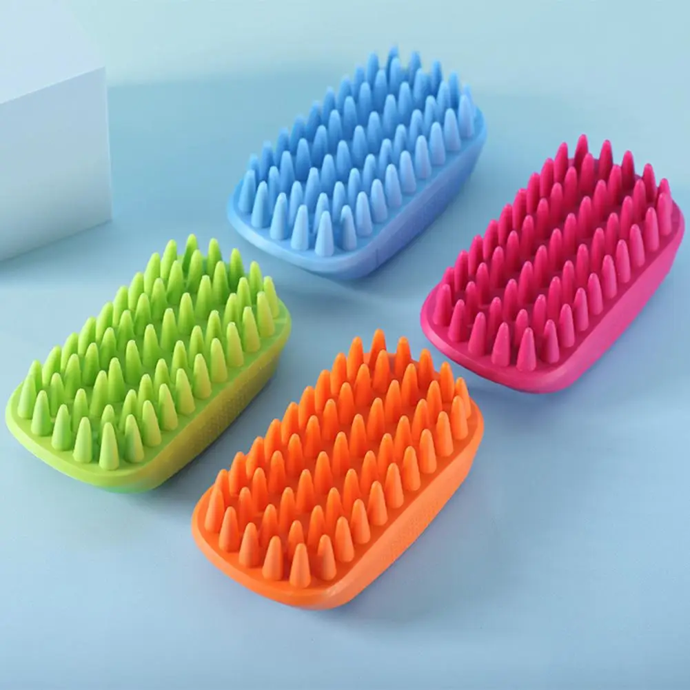 

Ergonomic Pet Brush Efficient Pet Grooming Tools for Soothing Massage Hair Removal Dog Bath Brush Cat for Shower for Gentle