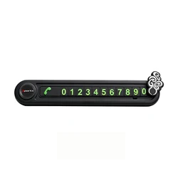 Portable Temporary Parking Phone Number Display Plate with Callback Feature (Brown)