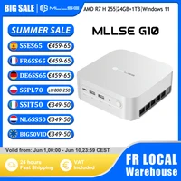 Mini PC Mllse G10, Nouveau AMD Ryzen 7 H 255, 24 Go de RAM DDR5, 1 To de SSD, Wi-Fi 6, BT5.2, USB4.0, Windows 11 Pro, Ordinateur de Bureau Mini pour Jeux 1