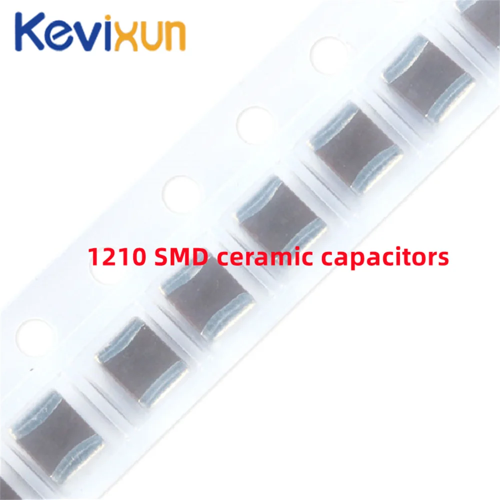 50pcs 1210 SMD Chip capacitor 1nF 4.7nF 1uF 2.2uF 10uF 22uF 47uF 100uF 10V 16V 25V 50V 1KV 2KV