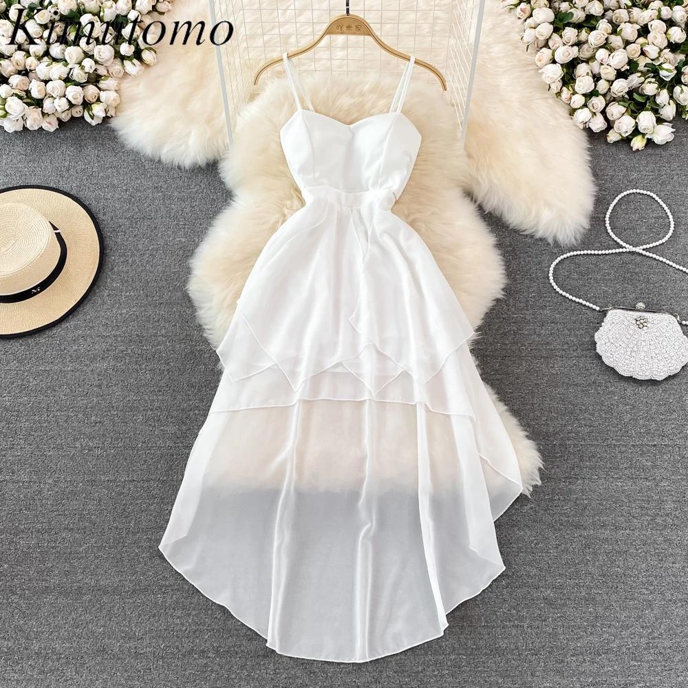 Kimutomo Robe sans bretelles chic pour femme ourlet irr gulier maille kimutomo-robe-sans-bretelles-chic-pour-femme-ourlet-irr-gulier-maille