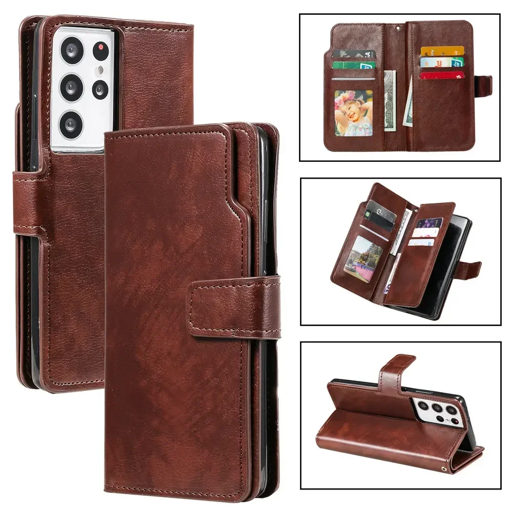 Per Samsung Galaxy S23 S22 S21 24 5G Flip Case Portafoglio Book Capa Samsung S24 Ultra 23 Fe S20 S10 22 Plus S 9 Note 20 Pelle Etui