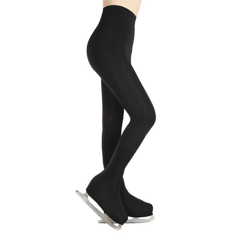 Figure Skating Competition Training Match Women's High Waist Tight Pantyhose Rhythmic Gymnastics Beige Color Black Clothing