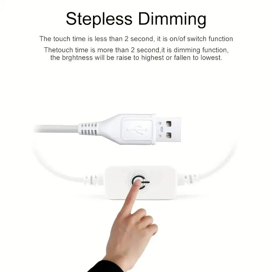 Touch Sensor LED Neon Sign Light Strip 5V USB Dimmable Neon Lamp Flexible Tape Silicone Bedroom Backlight DIY Decor 2