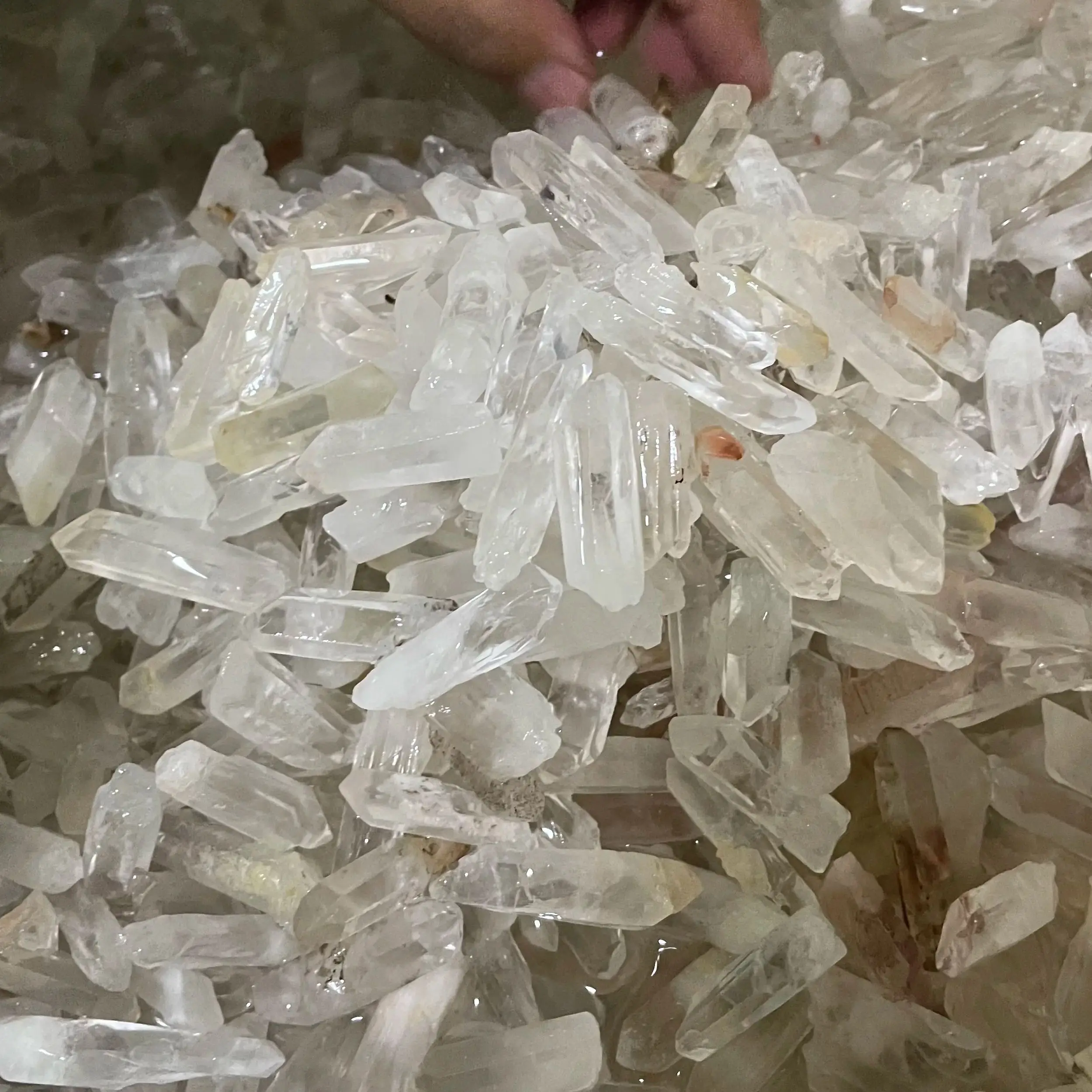 100 Pièces De Cristaux De Quartz Blanc Naturel - Petits Points Spécimens En Vrac - Pour Collection Ou Décoration