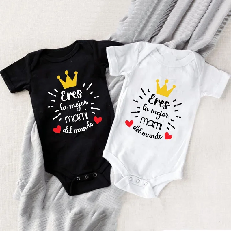 You Are The Best Mother in The World Baby Bodysuit Infant Romper Boys Girls Clothes Newbron Gift Mother's Day Gifts 1