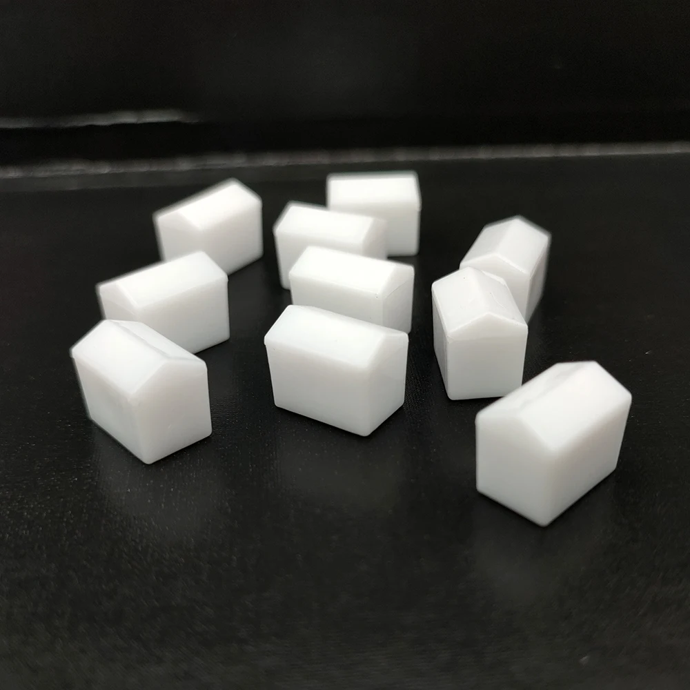 10PCS 14*10*12MM  White Plastics House Chess Pieces For Token Mark Board Game DIY Accessories 2