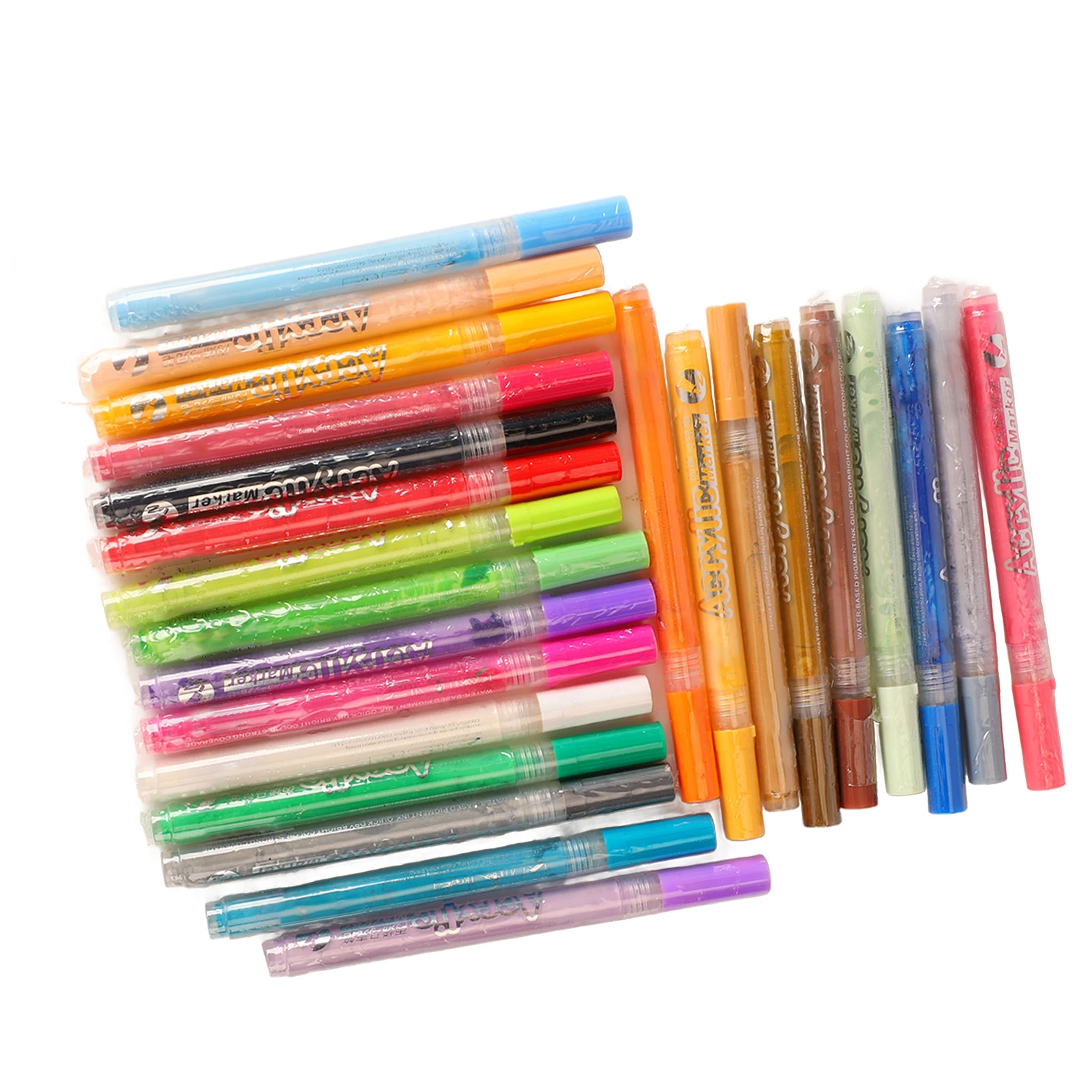 24 Colors Marker Vivid Colors Highly Tinted Acrylic Pen Permanent Waterproof Odorless Multipurpose for Bags