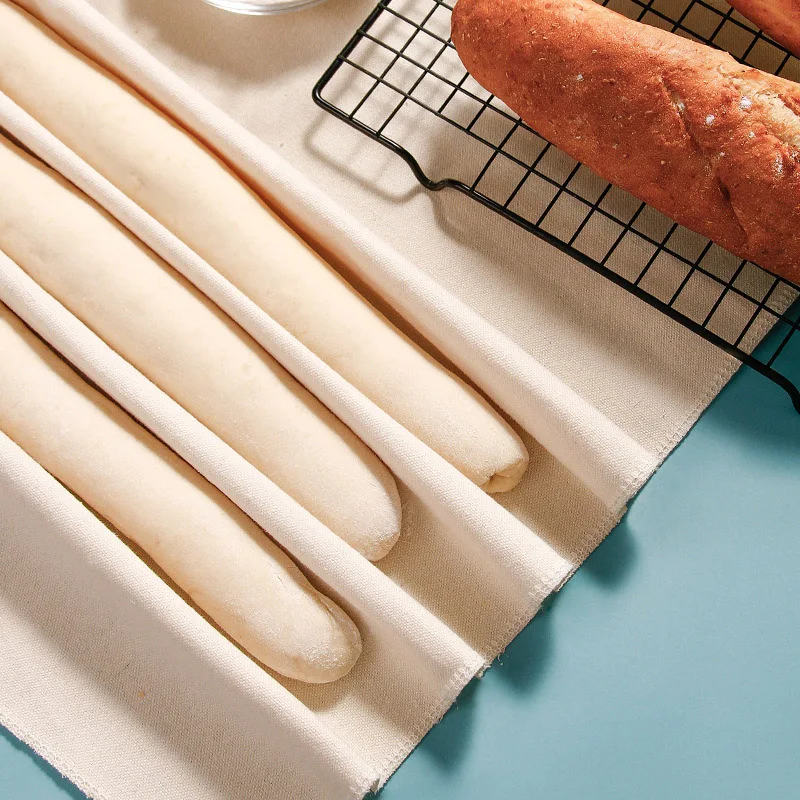 Baking Mat Pastry Baker's Couche Proofing Cloth Linen Fermented Dough Bakers Pans Proving Bread Baguette Flax Cloth