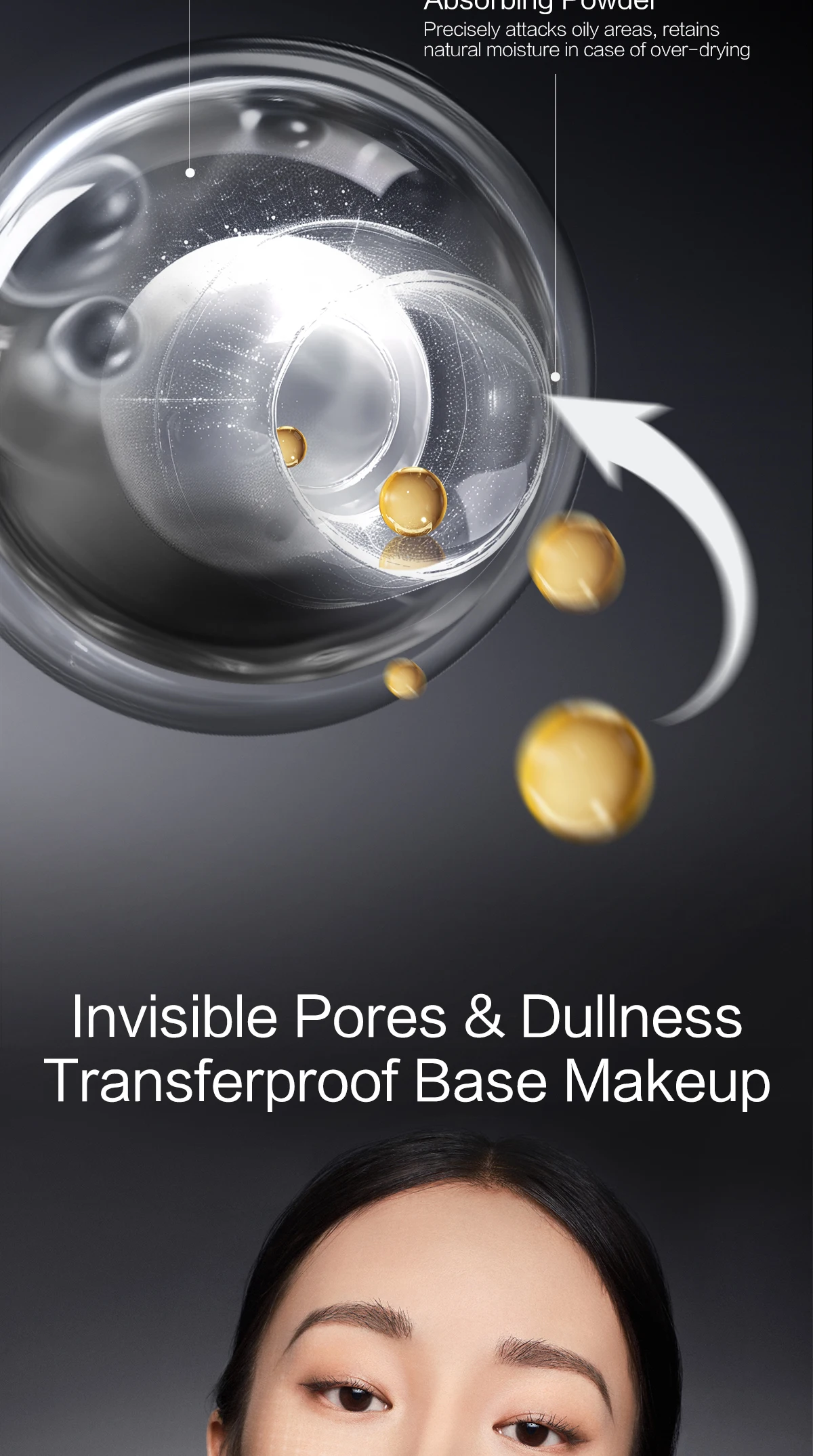 CARSLAN Black Magnet Soft Focus Primer Makeup Base Oil Control Long-lasting Blurring Pores Anti-Dullness Smooth Non-sticky