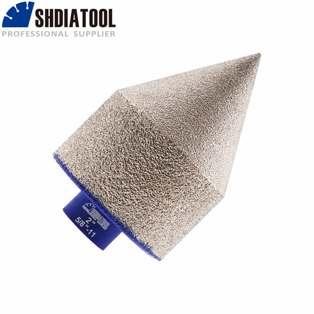 

SHDIATOOL Diamond 5/8"-11 Thread Vacuum Brazed Dry Chamfering Milling Finger Bits Enlarge Hole Dia 35/50mm Ceramic Tile Granite