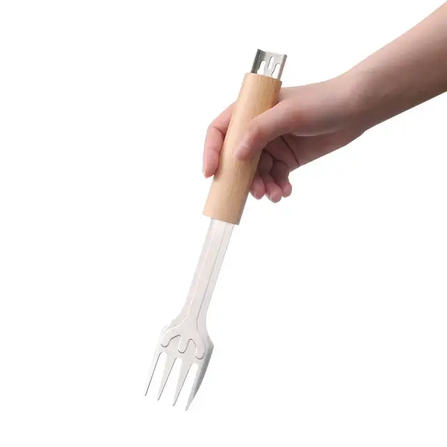 Steak Clip Food Grip Villa Kényelmes Markolat Rozsdamentes Acél All-In-1 Élelmiszer-Barbecue Főző Szerszám - Image 4