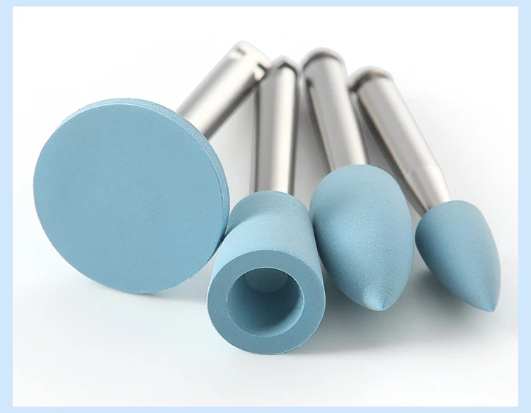 AZDENT 12 Teile/satz Dental Silikon Polieren Gummi Schleifen Köpfe Zähne Polierer 2,35mm RA Finisher für Niedrige Geschwindigkeit Handstück – Detail 34