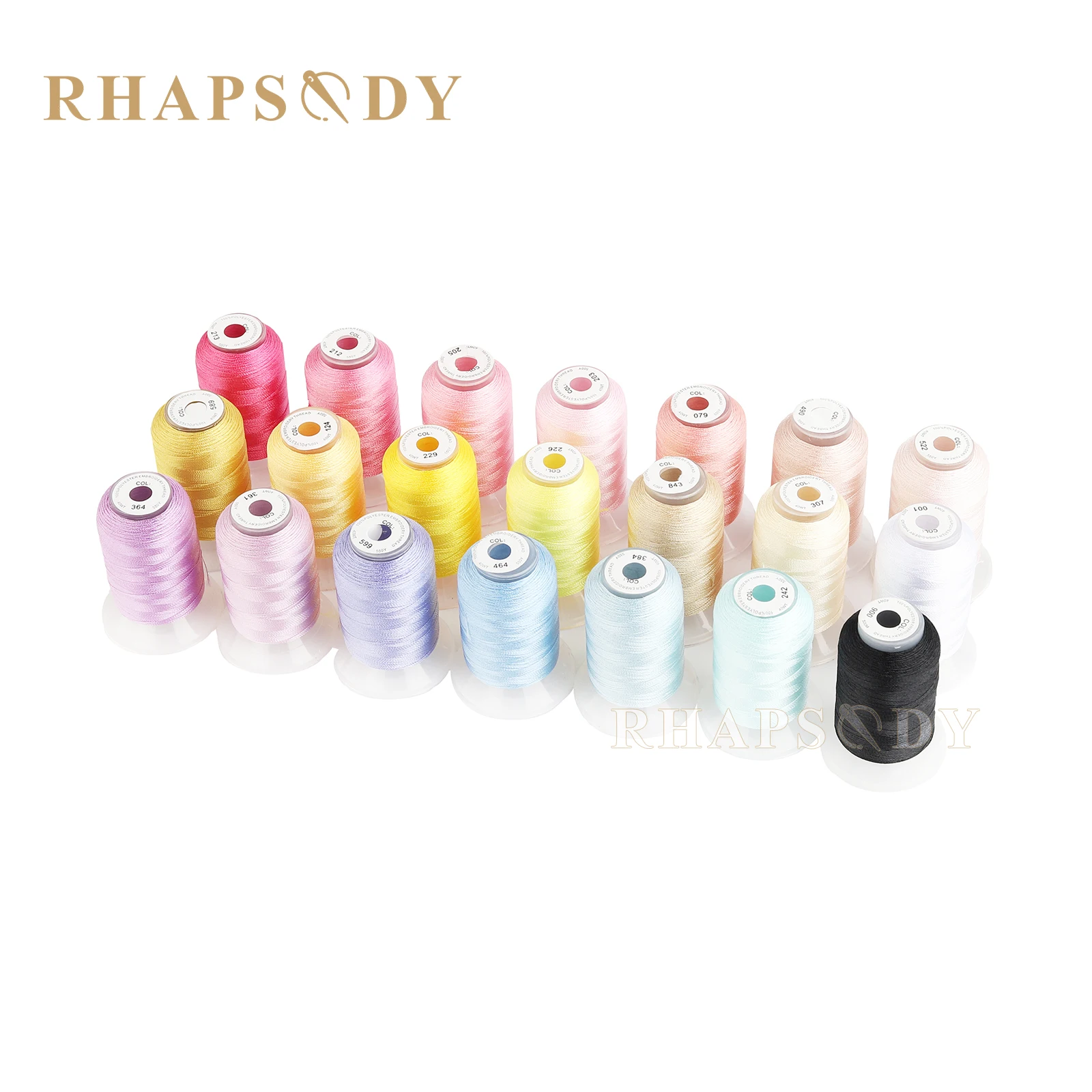 Description Picture 5 of item40WT 120D/2 500 Meters 60 Different Bro*ther Colors Premium Quality Polyester Machine Embroidery Sew Thread Mini Cone Home Hobby
