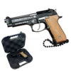 Mini Gun Model Keychain, Mini 3:1 Beretta Shape Keychains Gift for Gun-lover, Tiny Novelty keychains Gifts for Men, Black 1