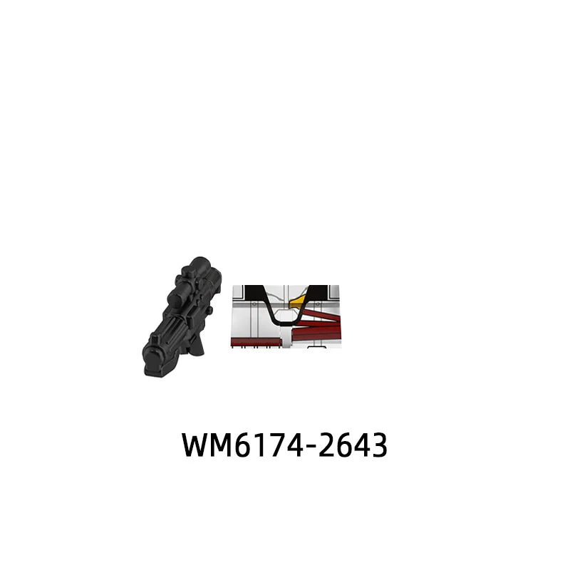 액션 피규어 무기 바지 헤어 부품 모델 블록, MOC 브릭 세트, 어린이 선물 장난감, WM6174
