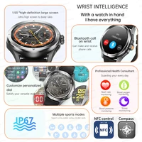 2025 New For Xiaomi S4 Ultra GPS Smart Watch Men AMOLED Outdoor Sports Track NFC Heart Rate Waterproof Bluetooth Call Smartwatch 2