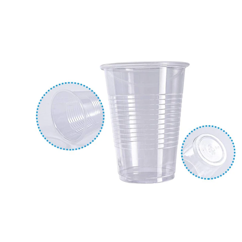 New Disposable clear plastic cup outdoor picnic Birthday Kitchen Party Tableware Tasting 200ml. 25/50/100 pcs plastic cups