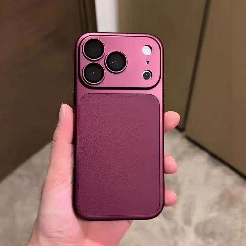 Elegant PU Leather Soft Case with Air Lens Film Cover - Imitate Upgrade Series