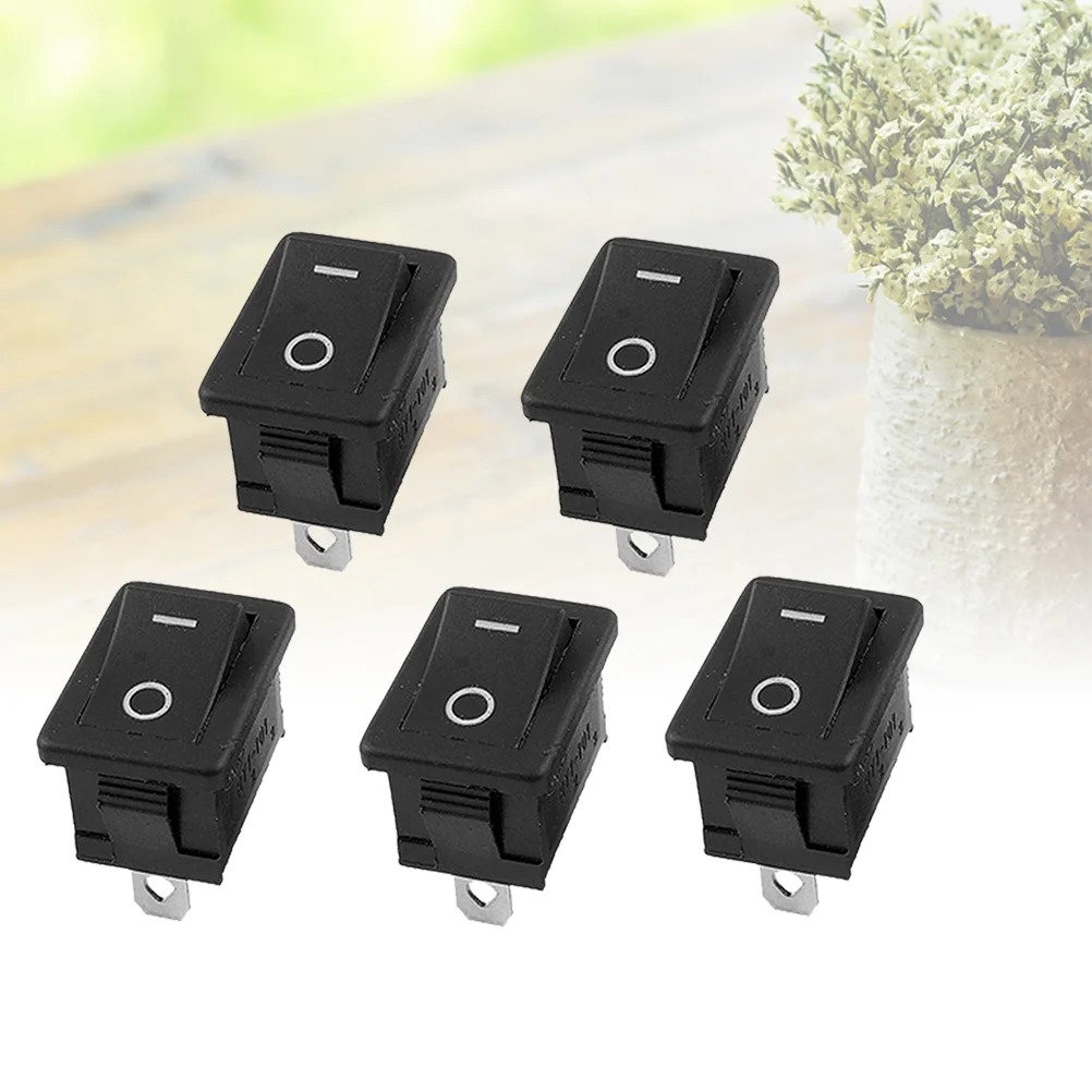 

5 Rocker , 2Pin Toggle Snap for Auto Car Vehicle Black Caravan