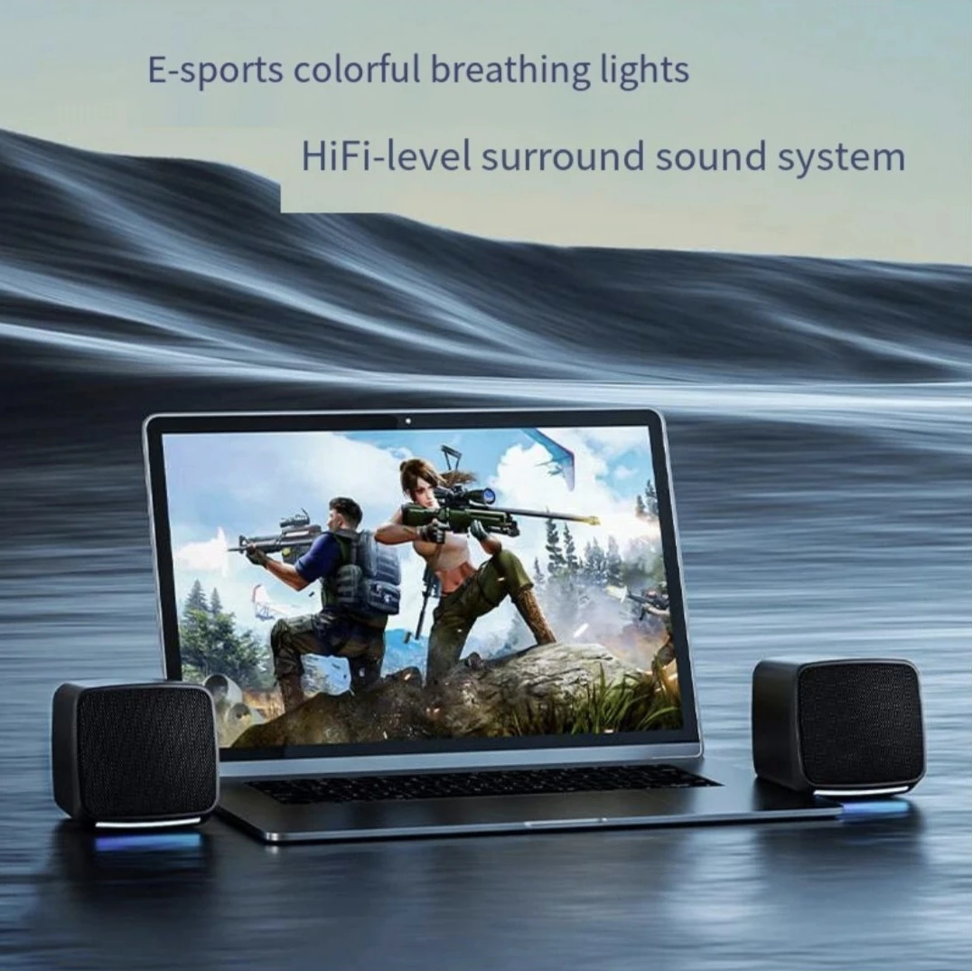 Home Computer Speaker 3D Surround Sound Desktop USB