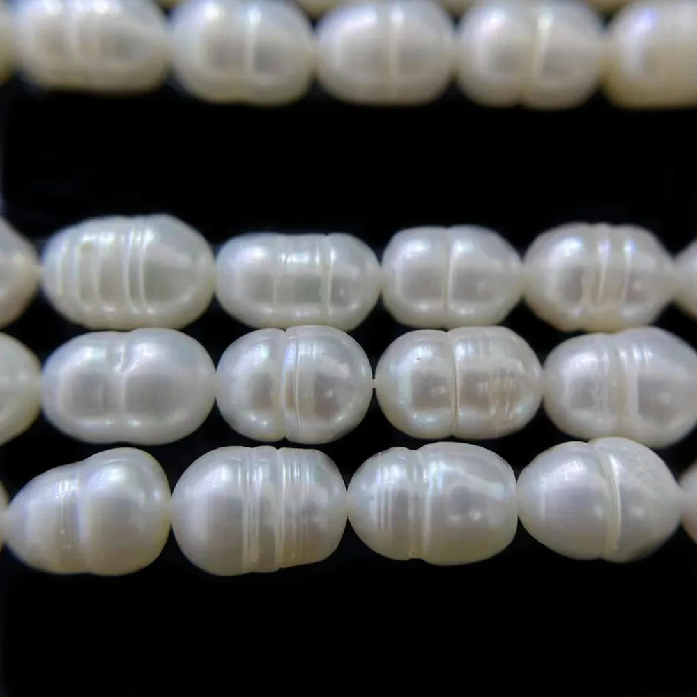 5-6mm White Natural Freshwater Nuclear Free Pearl Rice Shape Loose Beads for Jewelry Making Supplies DIY Women Necklace Bracelet nuclear folly