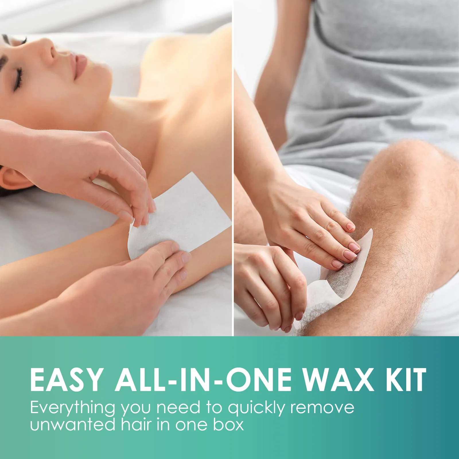 Wax Strips Paper for Hair Removal Double Sided Cold Waxing Wipe Stickers Professional Leg Arm Body Upper Lip Facial Epilator Set 6