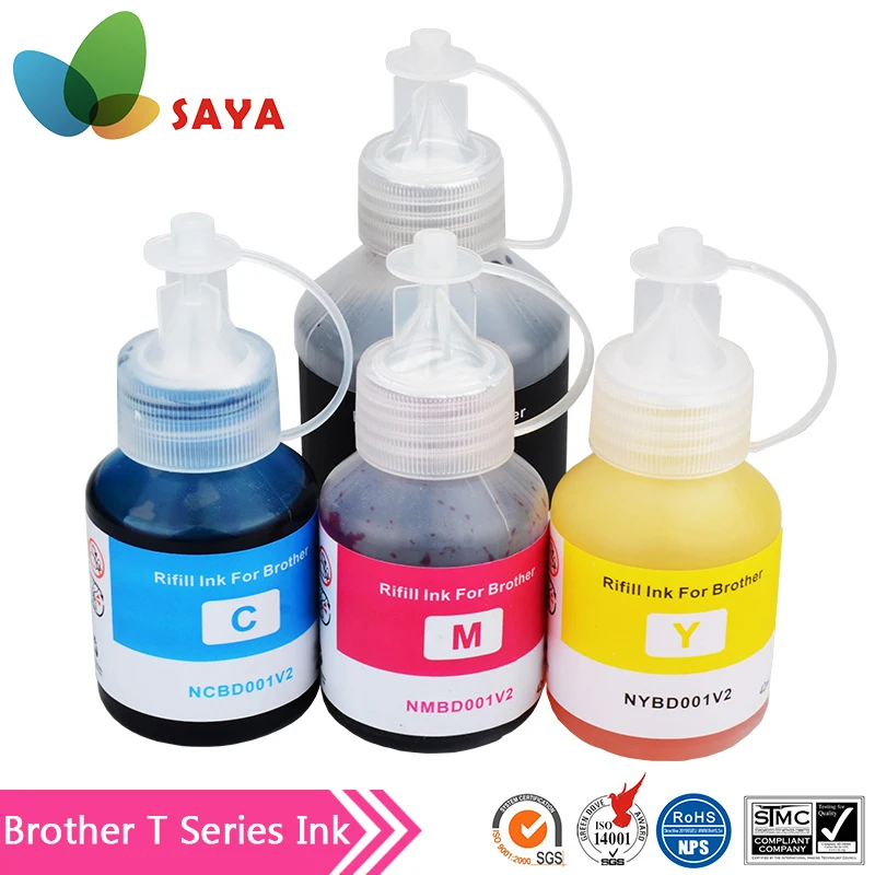 Kit Inchiostro Dye Saya 4 Colori/Set Per Stampante A Getto D'Inchiostro Br Dcp T300 T500W Per Stampante Serbatoio Inchiostro Brother Mfc-T800W