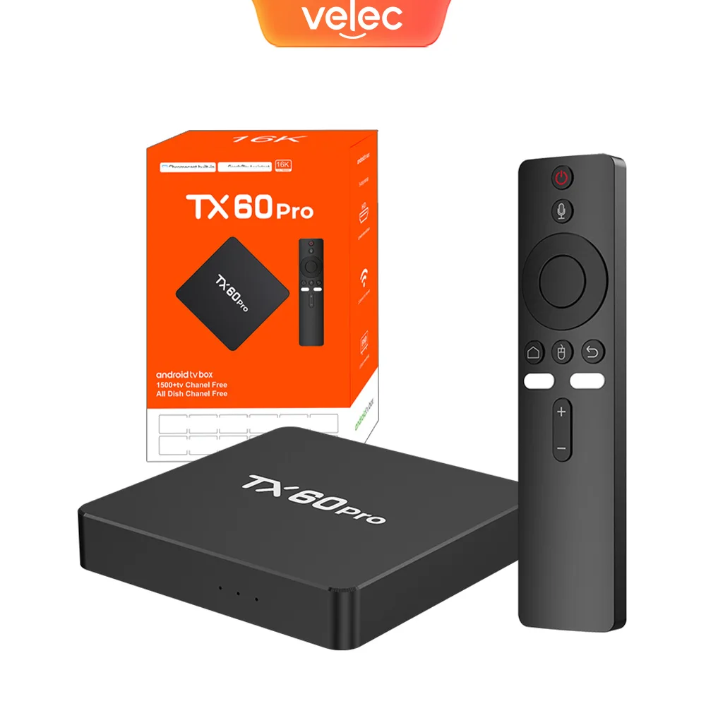 Velec 스마트 TV 박스 안드로이드 16 16+256GB 4K 비디오 디코딩 고급 스트리밍 듀얼 밴드 와이파이 홈 엔터테인먼트 미디어 플레이어