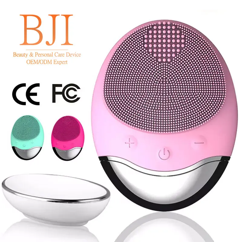 

Face Cleansing Brush Bamboo Charcoal Silicone Facial Cleanser Wireless Charging Face Massager Blackhead Removal Beauty Appliance