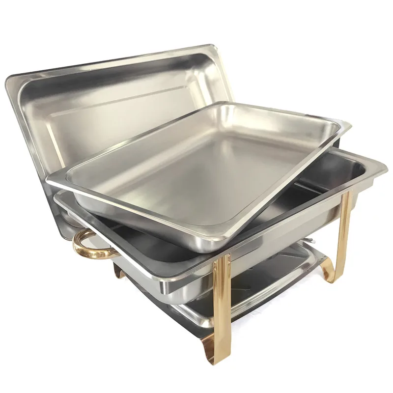 Stainless Steel Dish Stainless Steel Cooking Professional Chafing Dish Warming Container Set Party Buffet Cater Food Warmer Fuel Kitchen Accessories