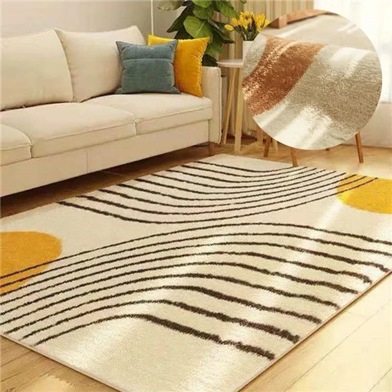 Home Imitation Cashmere Rugs For Bedroom Thickened Large Area Carpets For Living Room Simple Bedside Carpet Soft Cloakroom Rug