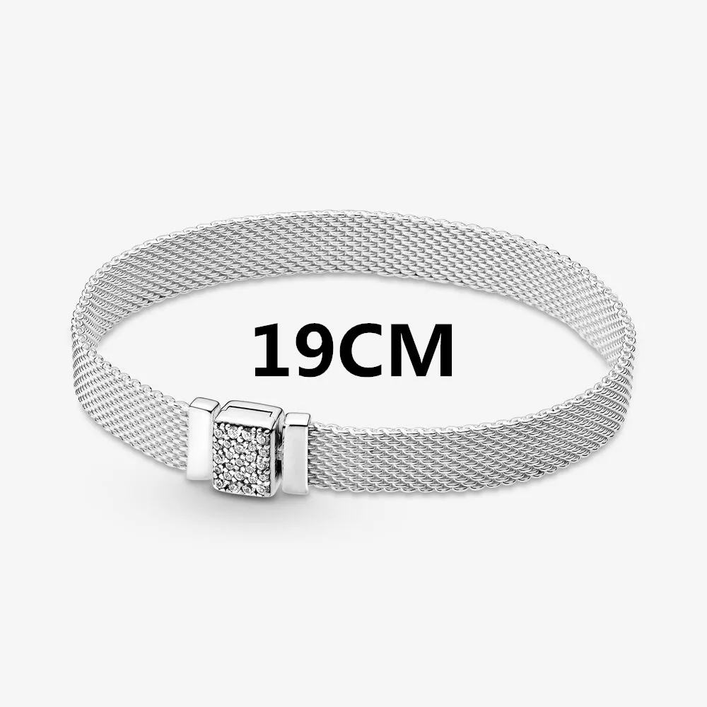 2022 Hot Sale 925 Sterling Silver 18 models Zircon Safety chain Charms Bead Fit Original Pandora Bracelets Charm Dangle DIY