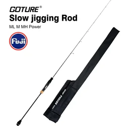 Goture 1.83M/1.98M Fuji Guide Ring Carbon Fiber Ultralight Slow Jigging Rod Saltwater Rod Spinning/Casting Sea Fishing Pole