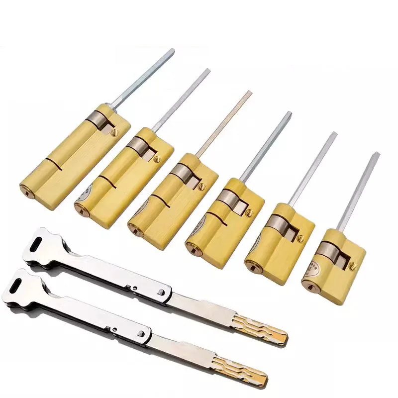 Totalmente Automático Fingerprint Lock com Cauda Anti-roubo Bloqueio de Porta de Emergência Cilindro Cabo Quarto Living Handle Brass Key