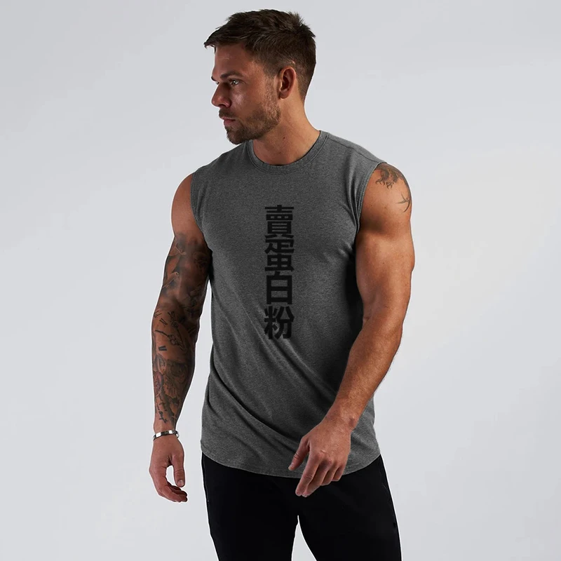 

New Workout Training Mens Tank Top Gym Brand Casual Clothing Weightlifting Fitness Singlet Fashion Sleeveless Running Undershirt