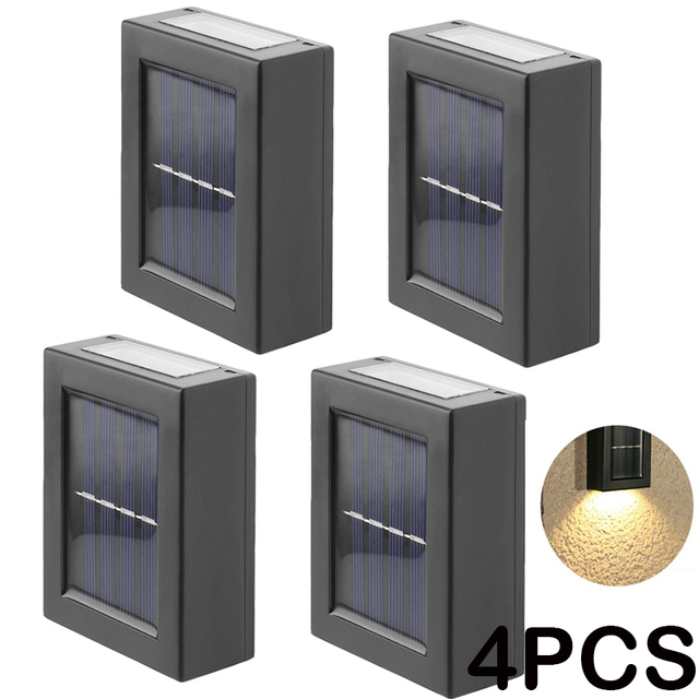 Solar 8 LED Outdoor Light Waterproof Garden Decor Lamps for Balcony Courtyard Street Wall Light Garden Outdoor Solar Lamp