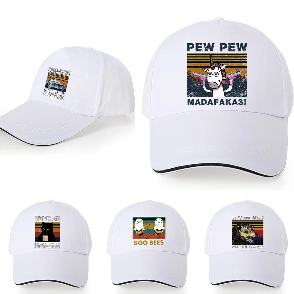 

Fashion Cotton Baseball Cap New White Wild Hip-hop Hat Hipster Must-have Peaked Pew Series Cap Dad Casual Summer Outdoor Sun Hat